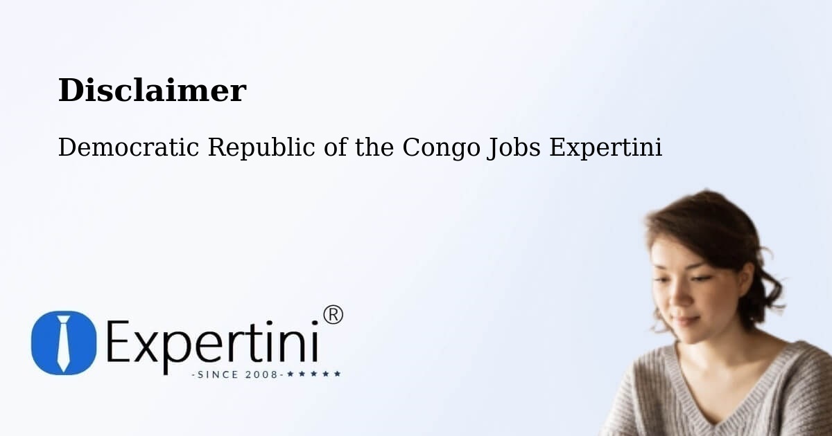 Disclaimer – Tshela - Democratic Republic of the Congo Jobs Expertini